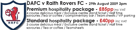 Raith Rovers Match Hospitality