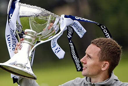 Paul Burns eyes up  the Scottish Communities Cup
