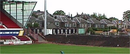 East End Park during construction of the McCathie Stand
