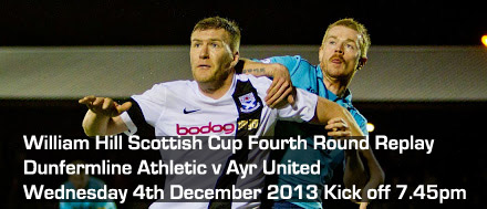 AYR UNITED REPLAY IS WEDNESDAY 4th DECEMBER