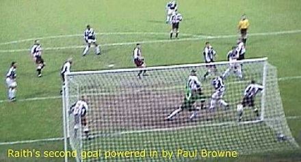 Paul Brown scores for Raith Rovers Jan 2000